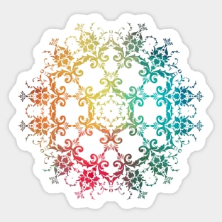 Rainbow mandala flower Sticker